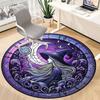 1PC Moon Witch Office Round Area Rug, Indoor Mat Suitable ForOffice, Under Office Chairs Bedroom Living Room Home Decor, Room Deco, D144