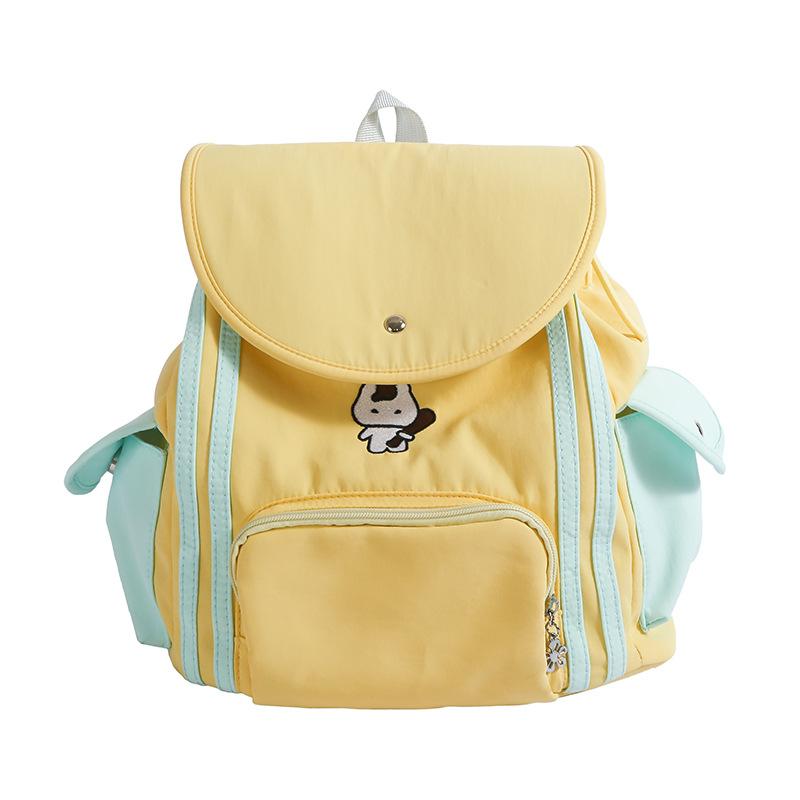 

School bag for female college students, niche bundle drawstring backpack, lightweight and large-capacity backpack for junior high school students жовтий