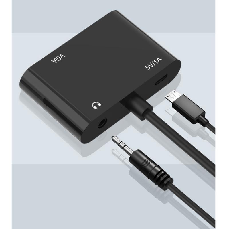 Tragbarer VGA-Buchse auf VGA-Stecker Adapter Unterstützt 1080P Video und Ton Synchronisation für Computer Desktops