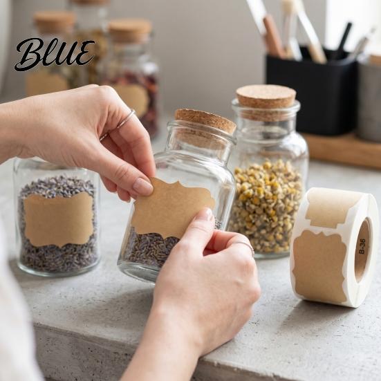 Blank Gift Tags for Packaging Label Stickers, Self‑Adhesive Tag Stickers 250 Labels Per Roll, Assorted Wedding Favor Shapes Jars, Bottles, Wrapping,