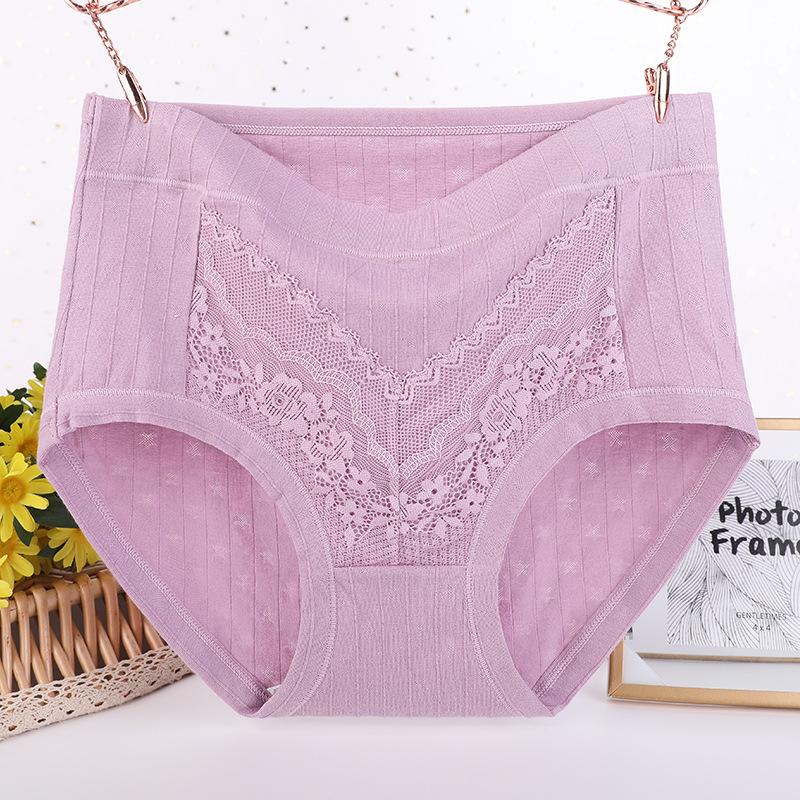 Female Birth Year Big Red High Waist Big Size Middle Aged Mother Underwear for The Elderly