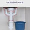 Double Outlet Sink Waste Trap 1 1/2 Inch Inlet Connector for Washing Machine and Dishwasher Plumbing Solutions