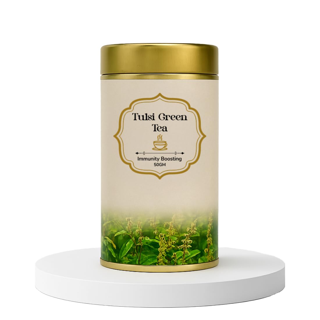 Be Me Tulsi Green Tea - 50 Grams| Antioxidant-Rich & Caffeine-Free| 100% Pure Green Tea & Holy Basil (Tulsi)| Supports Hormonal Balance, Str
