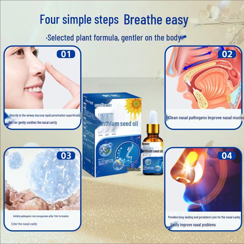 Sunflower & Cocklebur Nasal Comfort Drops: Relieve Dryness and Congestion for Healthy Breathing