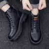 New Trend Men's Autumn Winter Work Boots Hightop Shoes Hightcut Male Students Spring Walking Casual Boots