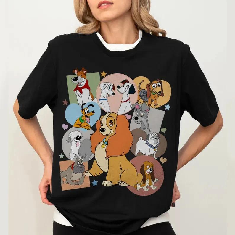 Cute Lady And The Tramp Dogs T Shirt Unisex 8 S