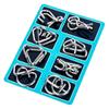 Metal Wire Brain Teaser Puzzles (8 Set), Adult Iq Logic Challenge Games, Stress Relief Fidget Toys & Educational Montessori Kits