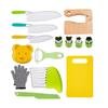 14-Piece Safe Children's Cooking Knife Set with Cutting Board for Early Education