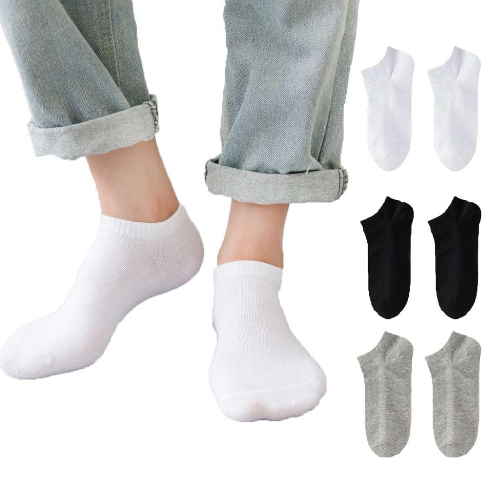 

10 пар эластичных летних носков-лодочек, однотонные женские короткие носки, мужские тонкие спортивные носки для девочек