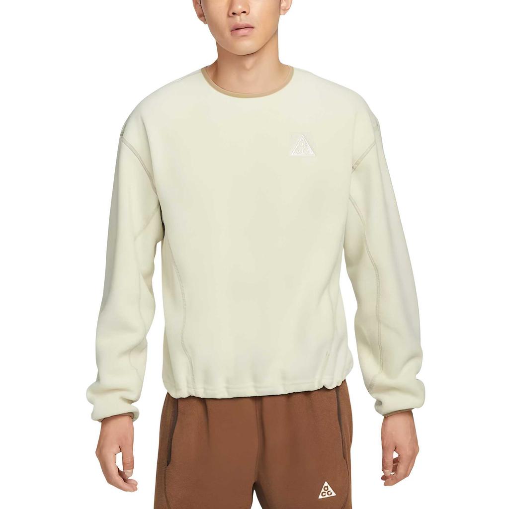 Nike Sportswear Club Fleece Men's Crew Neck Sweatshirt Cream Yellow HV1118-229