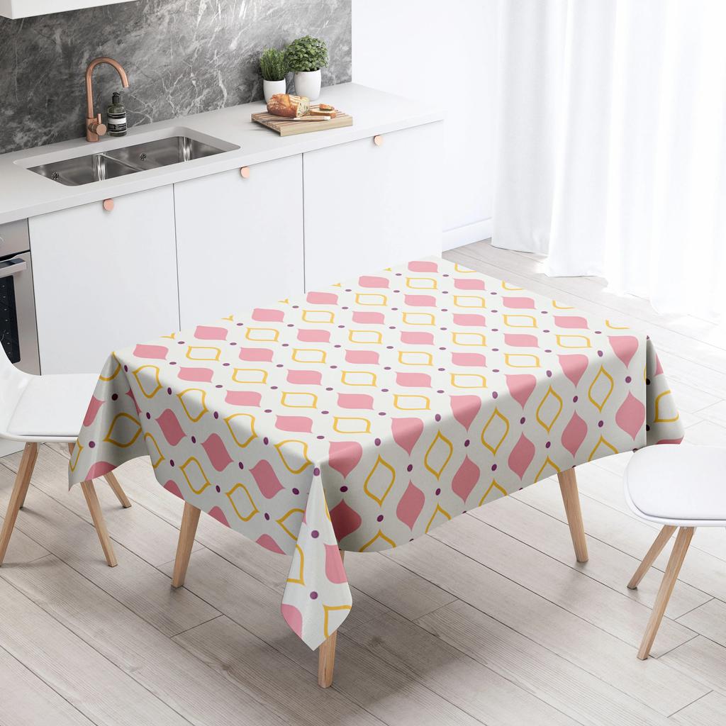 Color Striped Tablecloth Home Decor Stain Resistant Waterproof Table Decoration Rectangular Kitchen Fireplace Countertop