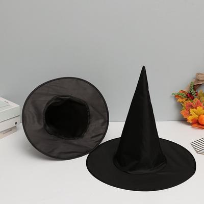 Decorative Dress Party Children Gift Cosplay Black Wizard Cap Costume Headwear Halloween Witch Hat