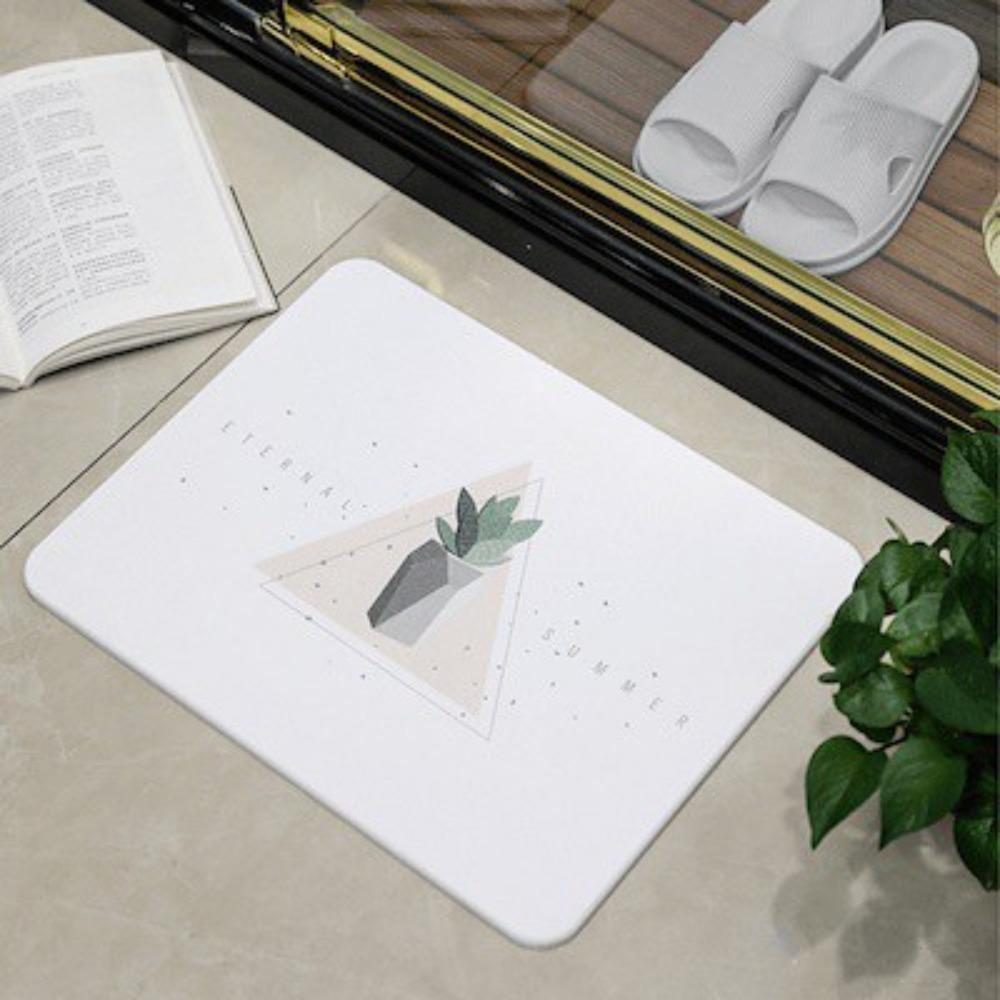 Homlly Marbi Diatomite Extra Absorbent Bathroom Floor Mat (x2pcs)