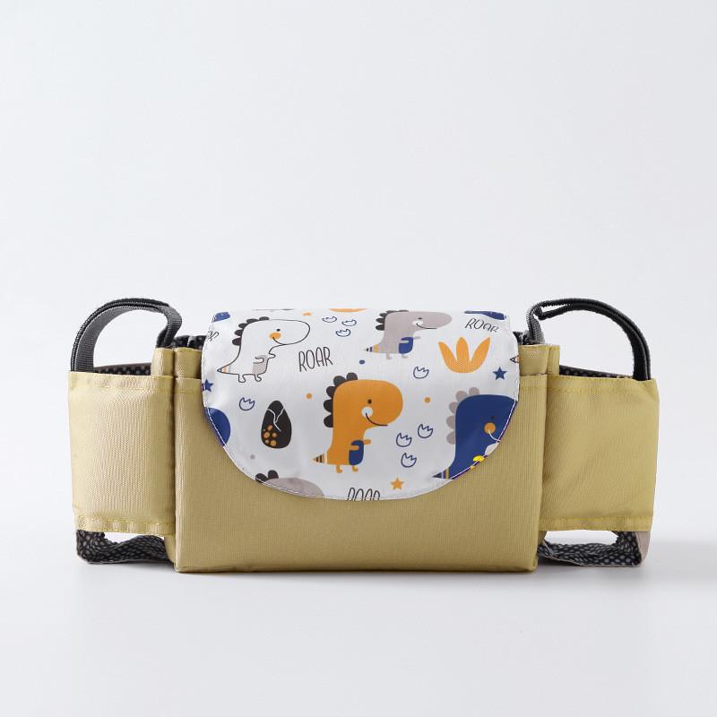 Baby Stroller Organizer Bag With Oxford Fabric Multiple Storage Pouch For Bottle And Water Cup Holding