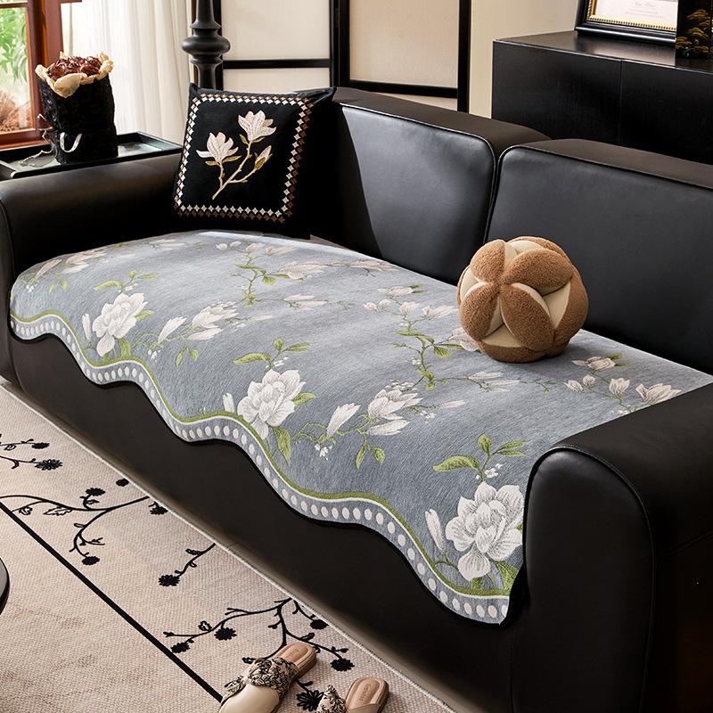 

Подушка для дивана необычной формы, универсальная для всех сезонов, нескользящая подушка на сиденье, французский высококлассный стиль, чехол для дивана из ткани для дивана в ряд неправильной формы 90*70cm