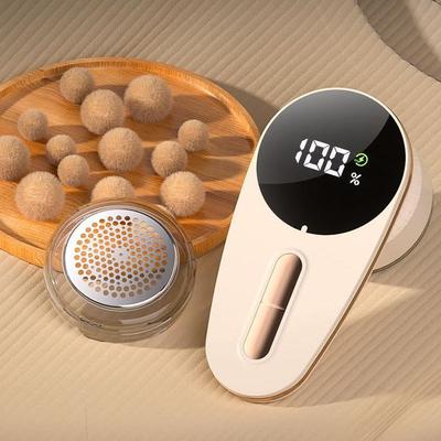 Rechargeable Digital Lint Remover Shaver - Convenient Pilling Remover for Household Sweaters with Display