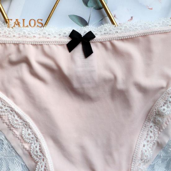 Damen-Unterwäsche aus Eisseide, sexy, niedrige Taille, Spitzenhöschen, nahtlos, unsichtbar, atmungsaktiv, Stretch-Unterhose