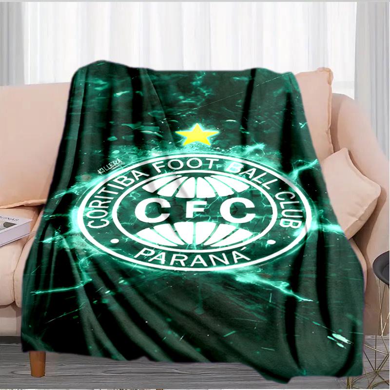 Cori-tiba Football Club Crest Printed Throws Blanket Soft Flannel Blankets for Couch Bed Gifts for Men Women Picnic blanket Christmas gifts