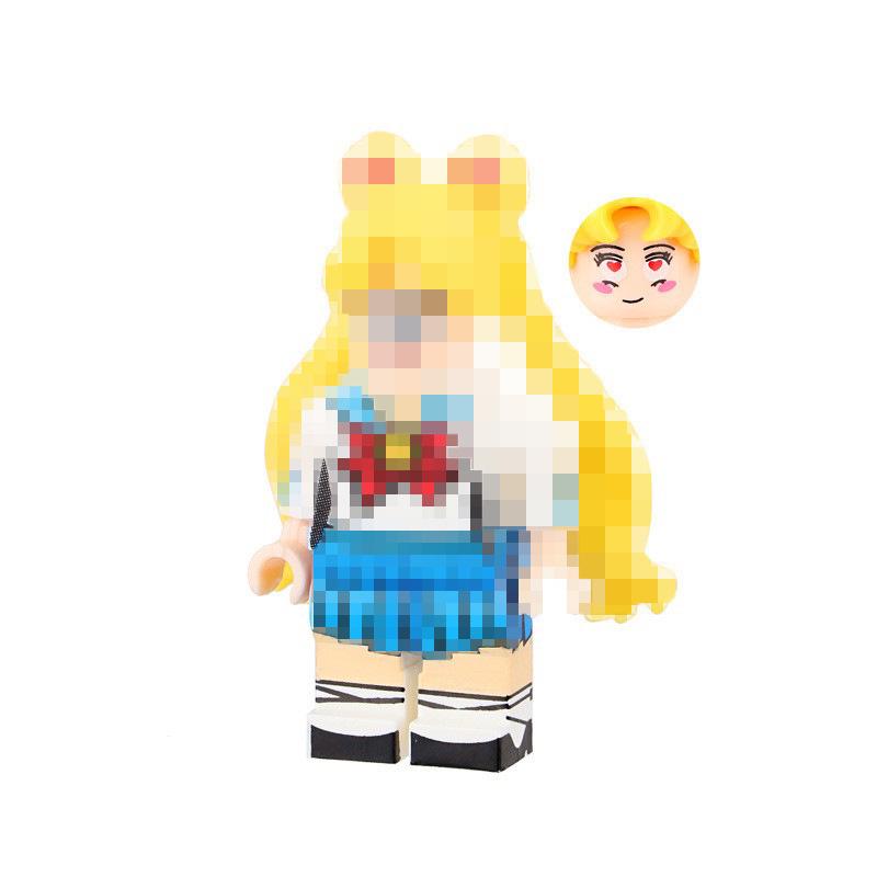 Cartoon Anime Princess Animal Blind Box Mini Building Block Figurines