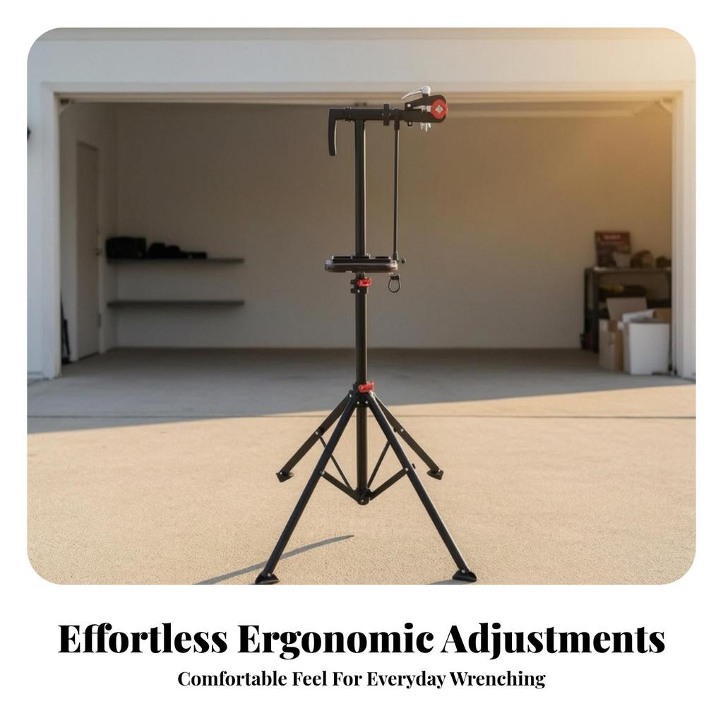 Bike Repair Stand with Tool Tray Rotatable Cycle Workstand