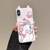 KEYSION Cute Ear Cartoon Case for iPhone XS Max X XS with Lanyard Soft Silicone+PC Shockproof Phone Back Cover for iPhone XR