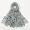 Large Size Cotton Feeling Scarf Women Plain Foulard Femme Luxury Hijab Long Bandana Evening Party Dress Shawls and Wraps