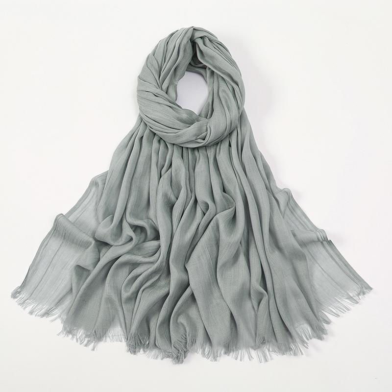 Large Size Cotton Feeling Scarf Women Plain Foulard Femme Luxury Hijab Long Bandana Evening Party Dress Shawls and Wraps