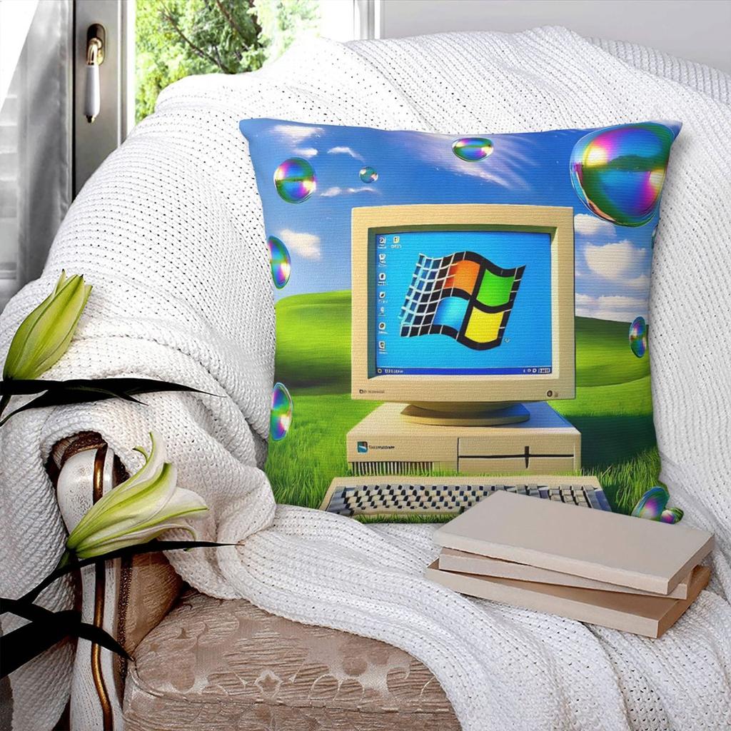 Frutiger Aero Windows 98 Computer Pillow Cover Soft Pillow Case Cushion Cover Morden Pillowcases For Wedding Party Home Decor