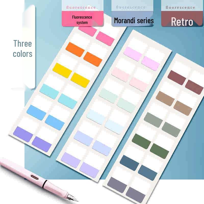 Gradient Morandi Sticky Tabs: Vibrant Index Labels & Bookmarks for Students