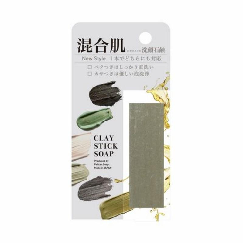 Pelican Soap Clay Stick Soap 40g Facial Soap White Tea Scent, 1