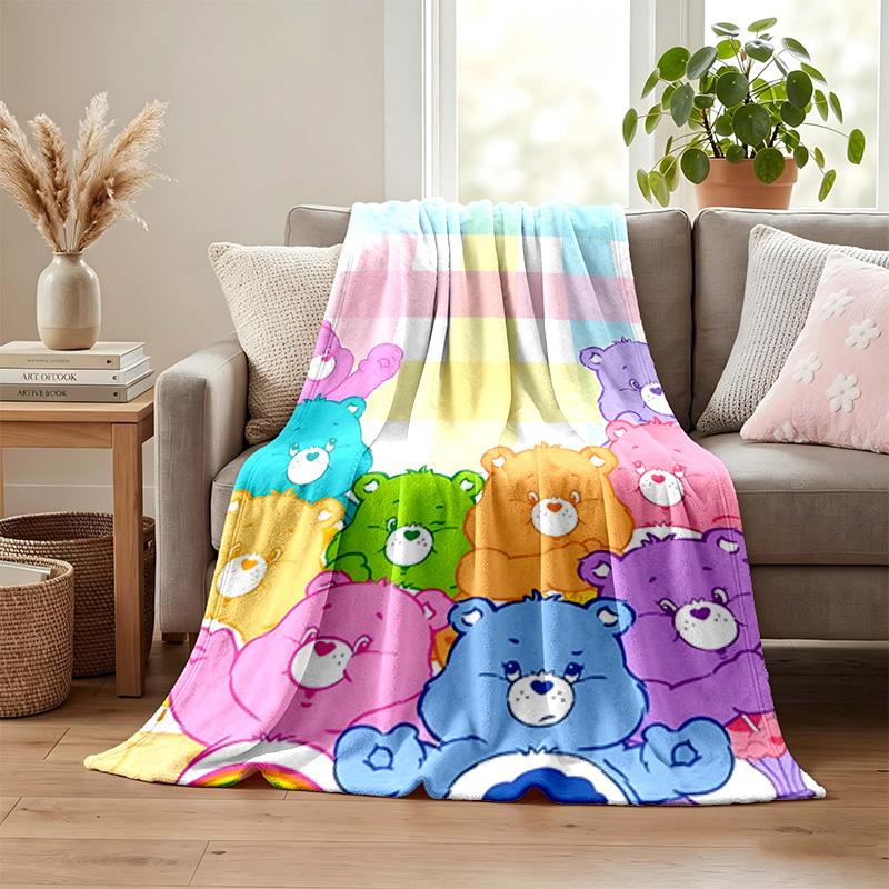 Care bear blanket Flannel Blanket Soft Cozy Plush Throw for Sofa Bed Lightweight Home Decoration