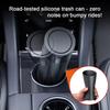 Waterproof Car Trash Container with Lid Leak Proof Portable Garbage Can Auto Vehicle Multifunctional Organizer Bin