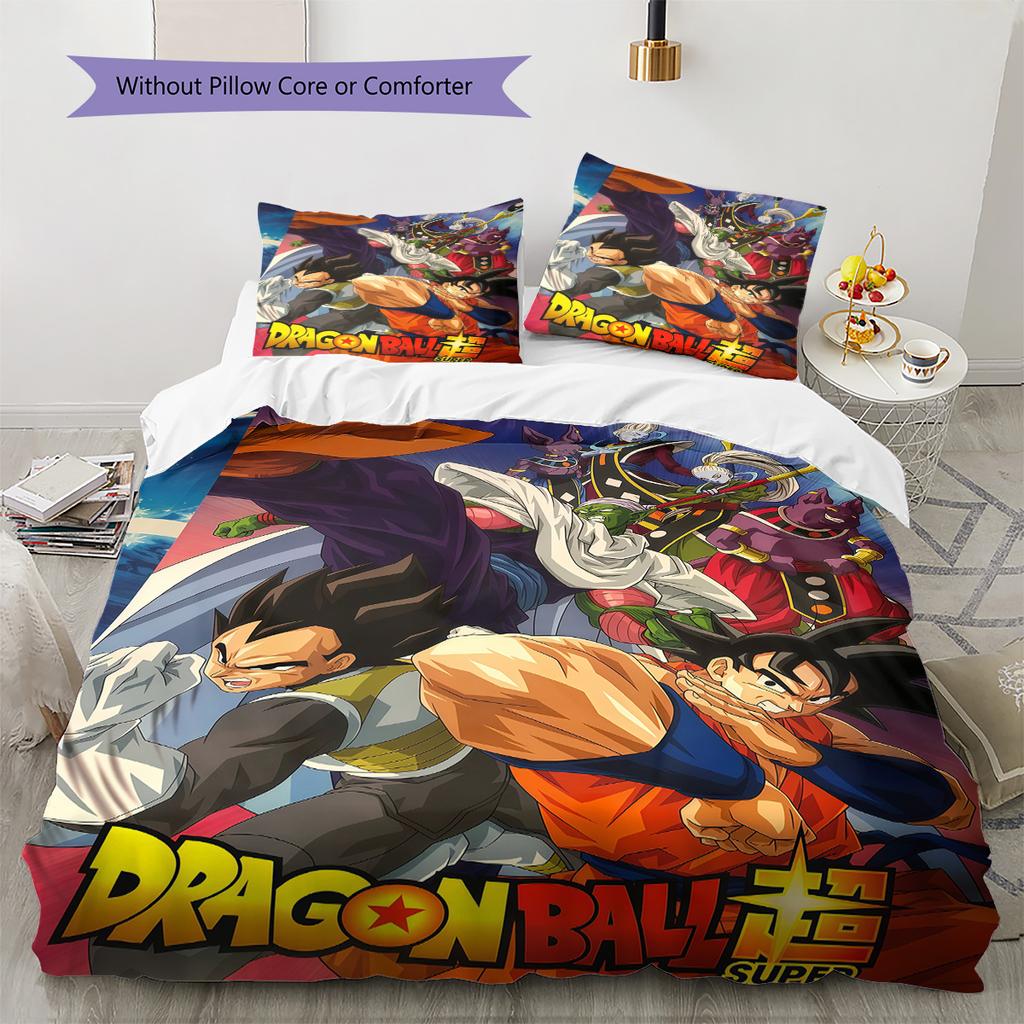 Dragon Ball Twin Size Bedding Set Soft Duvet Cover Pillowcases Comfortable for Bedroom