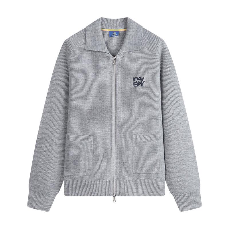 NVG YOUNG Men's Lapel Zipper Knitted Cardigan