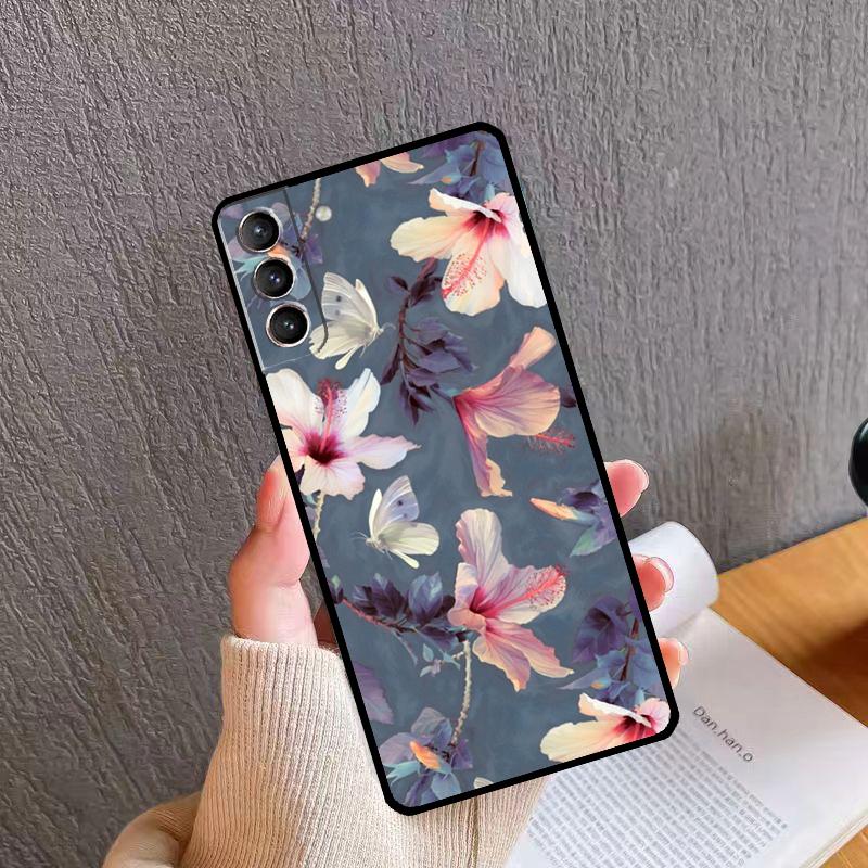 Tropische Blumen Handyhülle Für Samsung Galaxy S26 S25 S20 S21 S22 S23 S24 Ultra S10 Plus S24 FE S25 FE Cover