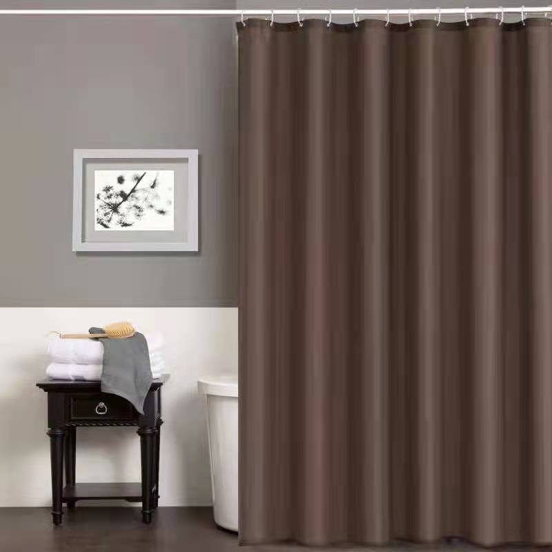 Pure Color Waterproof Bathroom Shower Curtain Mildew Proof Thickened Polyester Bath Curtain Shower Curtains