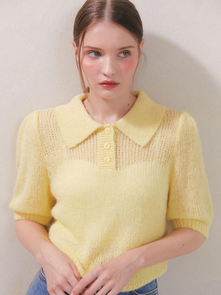 FABRICSEOUL Wool Alpaca Puff Knit_Yellow