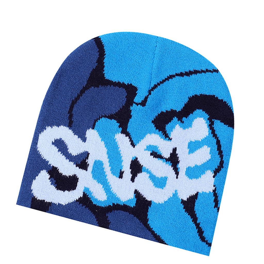 Hiphop Knitted Hat with Jacquard Letter Warm Fashion Hat Winter Headwear for Autumn/Winter