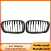 For BMW 1-Series F20 F21 2015 2016 2017 Kidney Raring Grille Glossy Black Grill 1Pair Car Front Bumper Sports Slat Grille