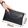 Men's Business Handheld Bag - Large Capacity Retro Leather Zipper Wallet, Fashion Clip Casual Purse for Work & Travel