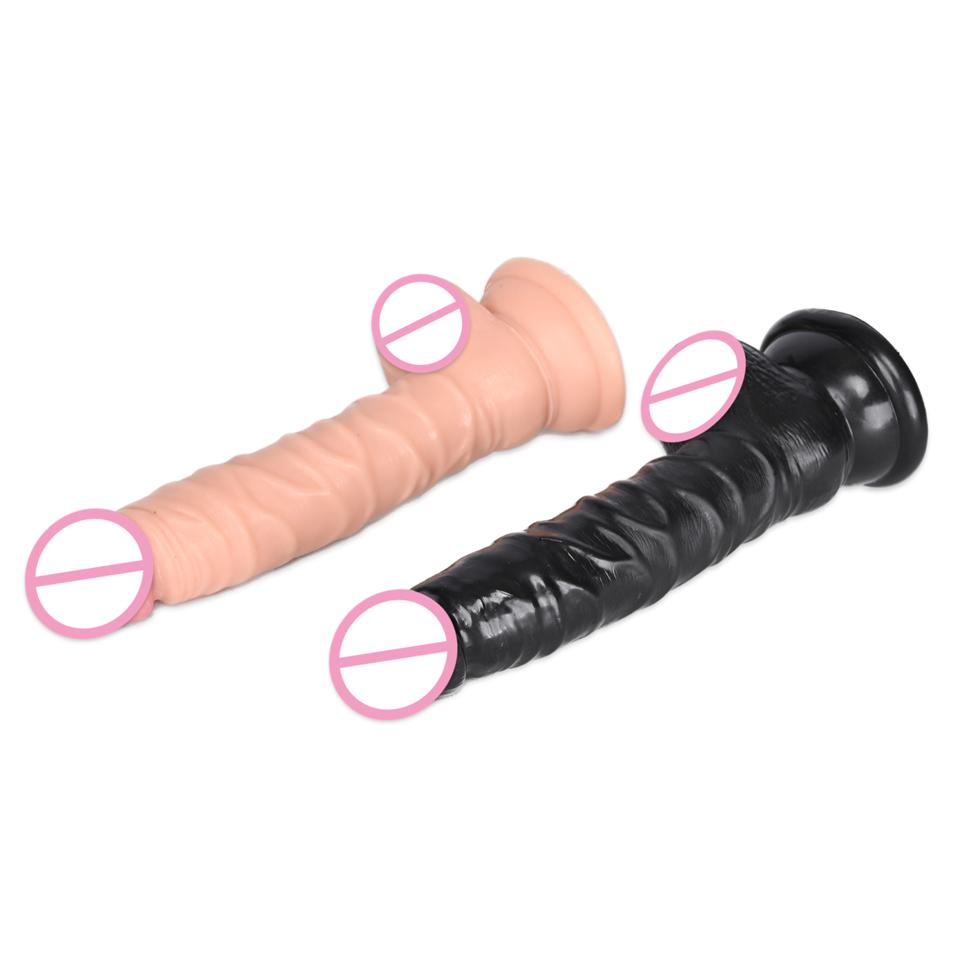Sex Machine Attachment ROUGH BEAST 8.27" Black/Flesh Dildo for Masturbation Machine