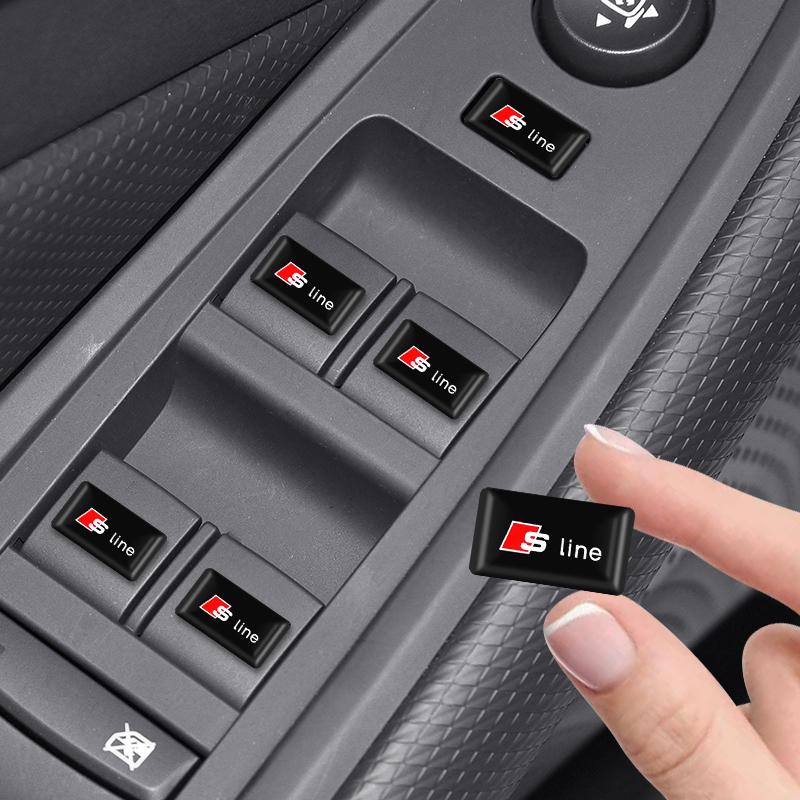 10 Stück Auto Innenraum Abzeichen Aufkleber 3D Epoxidharz Aufkleber Zubehör Für Audi A3 8P 8L 8V A4 B8 B6 B7 B9 A6 C6 C7 S5 A7 RS TT
