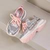 Leather Fried Street Dad Shoes Women's 2025 New Summer Thin Mesh Breathable Old Platform Casual Sports Shoes