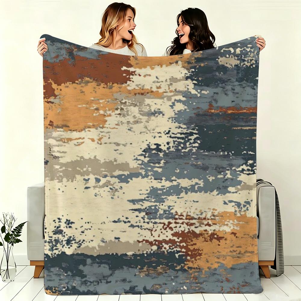 Vintage Abstract Modern Throw Soft Warm Throw Blanket For Bedroom Living Room Bed Travel Camping Picnic Gift