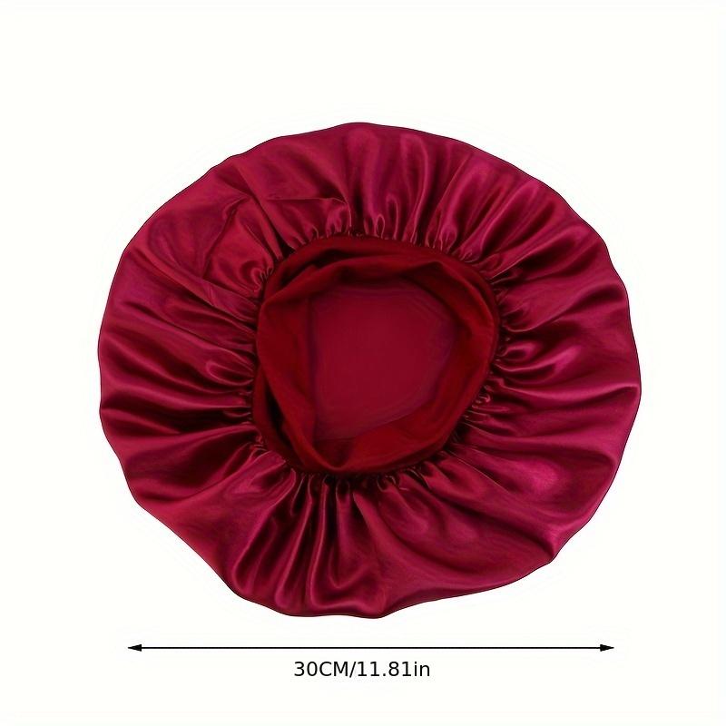 Elegant Hats Satin 4set Solid Color Hair Hats Elastic Headscarves Bath Hats Light And Soft Sleeping Nightcaps Ladies Daily Use