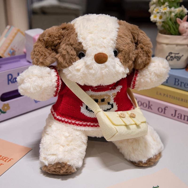 25cm Gute Nacht Hund Plüsch Spielzeug Weichen Pullover Hund Plüsch Kissen Stofftier Puppen Kinder Baby Weihnachten Geschenke Dekor