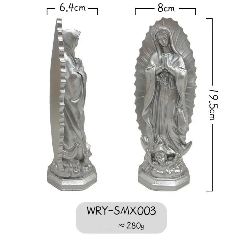 1PC Virgin Mary Resin Home Furnishings Entrance Decoration Church Crafts Shooting Props Decorative Ornaments