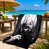 Tokyo Ghoul Kaneki's Struggle Beach Towel, Quick-drying, Easy to Care for, Suitable for Both Fitness and Beach Vacations,Sports Essential