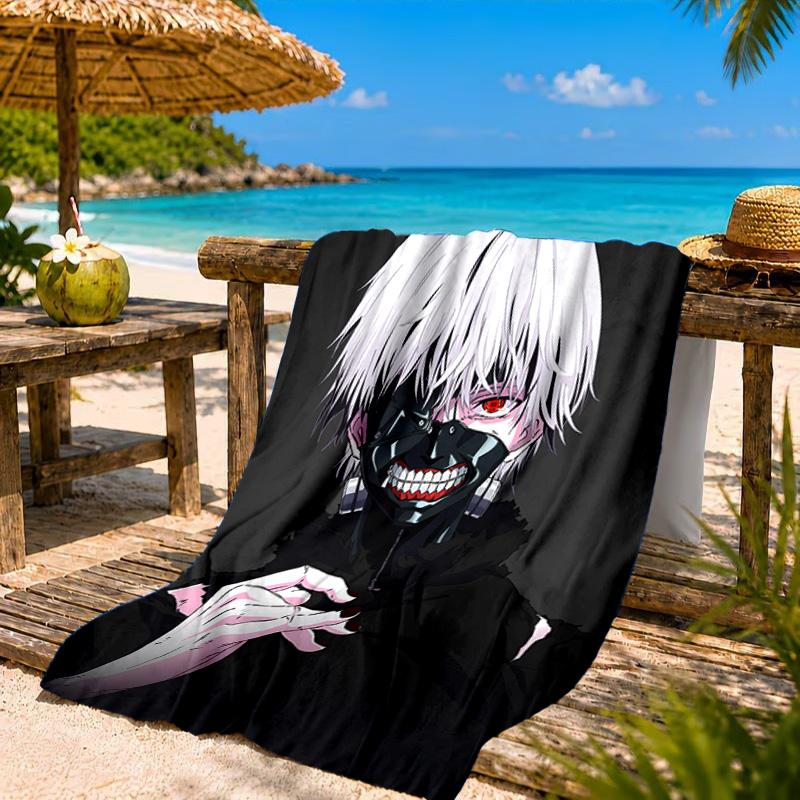 Tokyo Ghoul Kaneki's Struggle Beach Towel, Quick-drying, Easy to Care for, Suitable for Both Fitness and Beach Vacations,Sports Essential