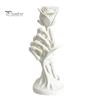 Dark Romantic Figurine Skeleton Hand Holding Rose Ornament, 3D Printed Gothic Aesthetic Exquisite Detailed Art Niche Decor, Stable Base Compact